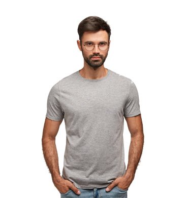 Navy chinos in stretch